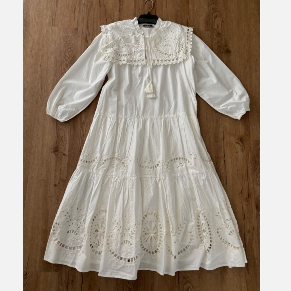 ★NWT Sea NY Santos Eyelet Dress Ivory S★ - Picture 7 of 11